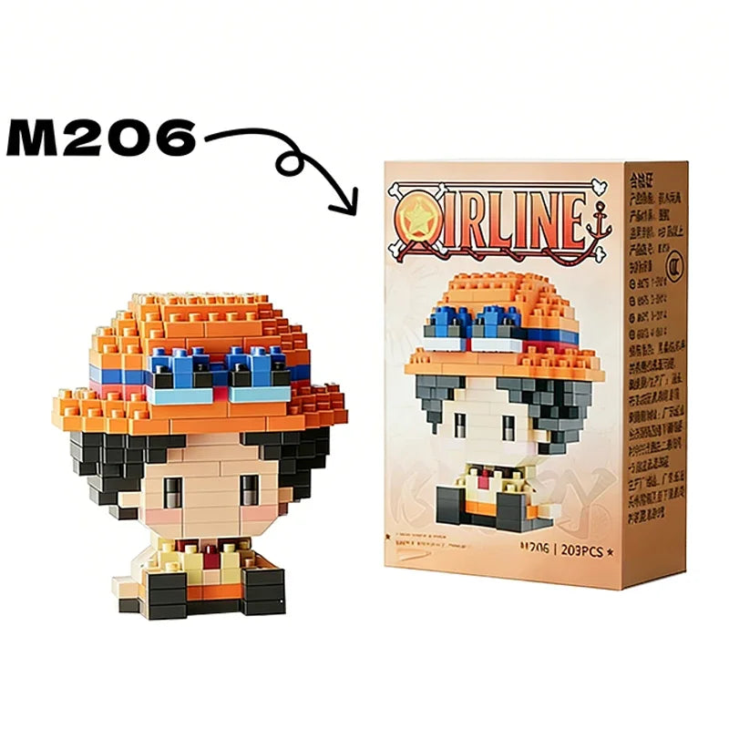 One Piece Anime Mini Block Figures – 20 Styles | 3D Assembly Toy