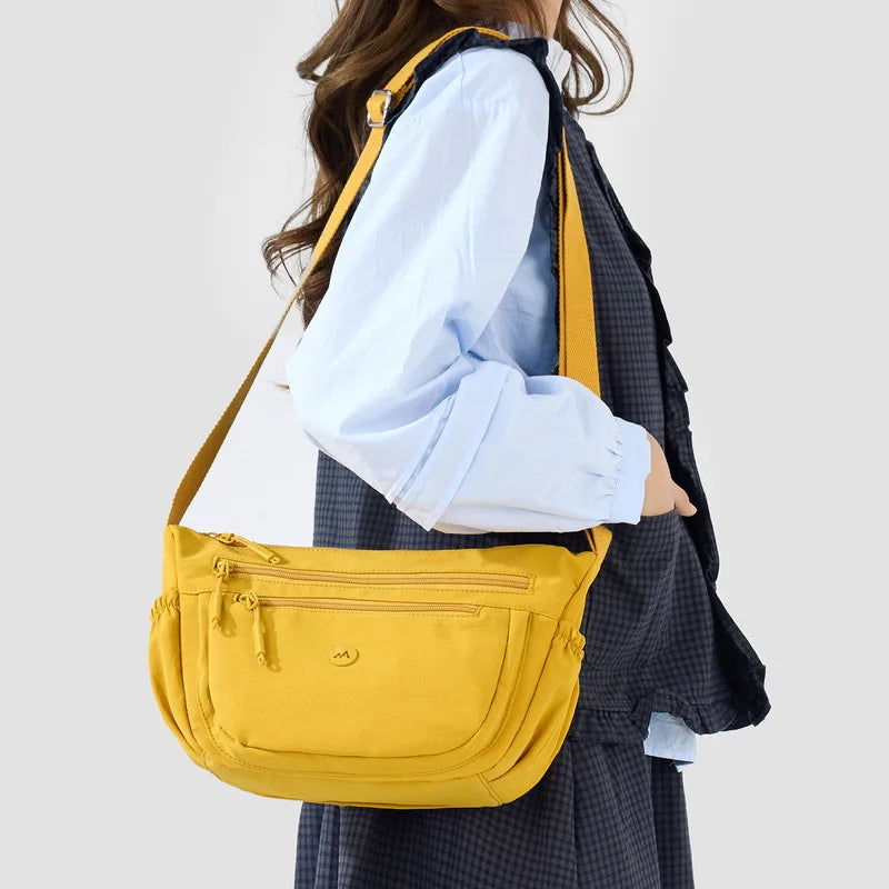 Nixie Nylon Crossbody Bag – Multi-Pocket, Water-Resistant
