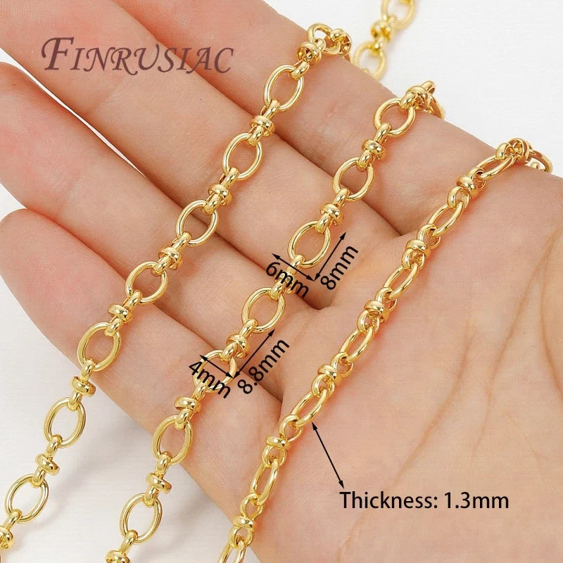 18K Gold Plated Brass Chain | DIY Necklace & Bracelet Finding