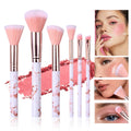 Pink 6-Piece Makeup Brush Set – Blush, Contour & Eyeshadow