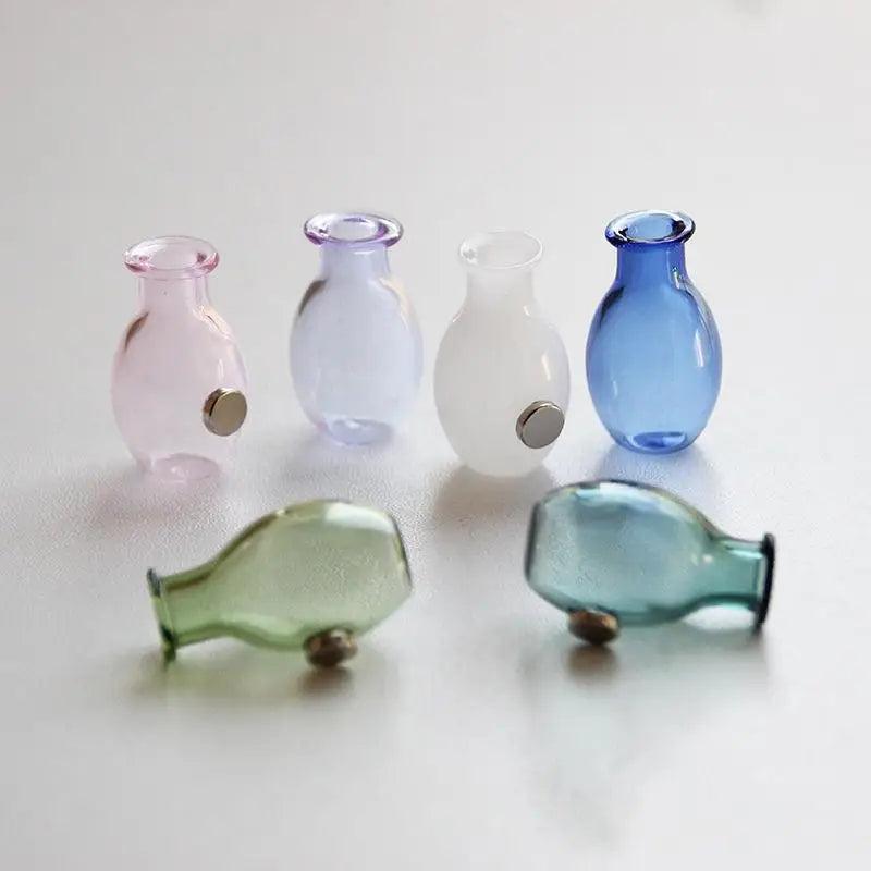 Mini Glass Vase Fridge Magnet – 3D Micro Landscape Flower Pot
