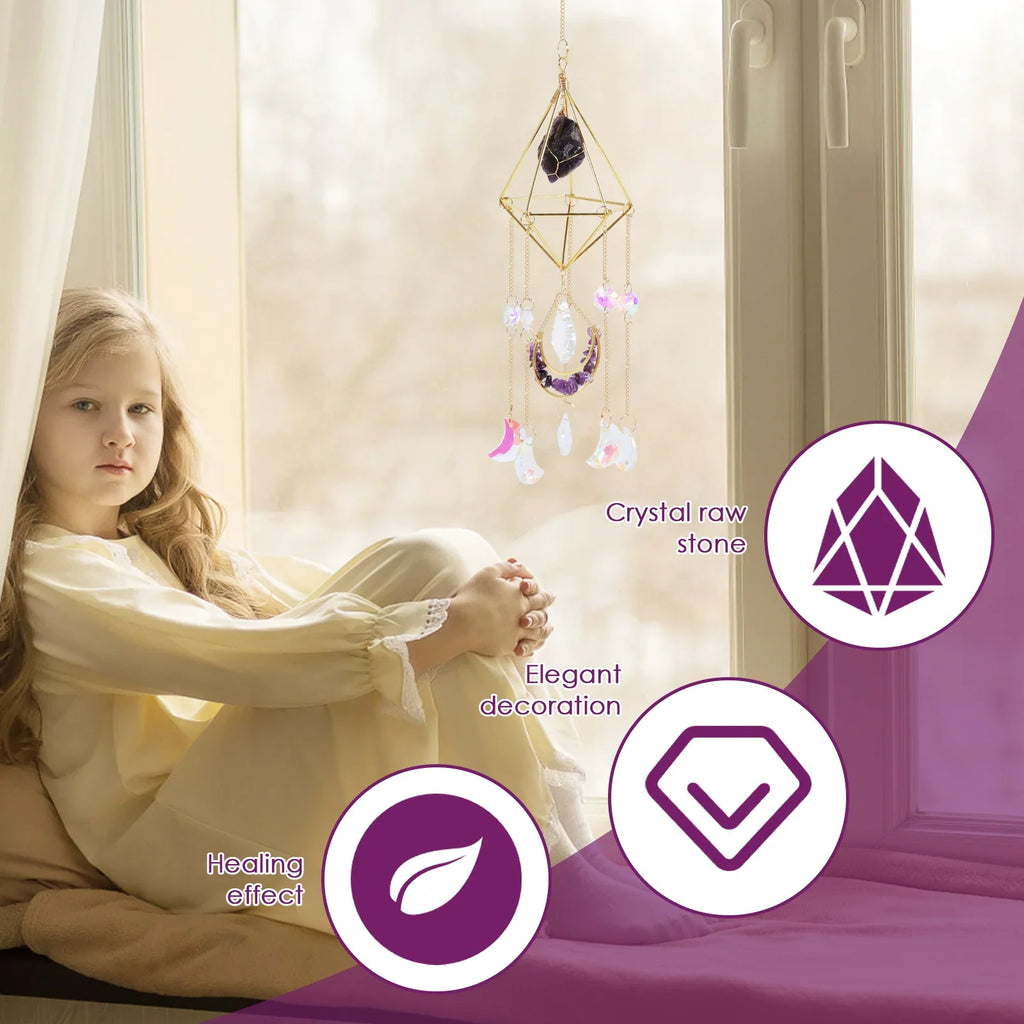 Hanging Crystal Suncatcher for Window & Garden Décor