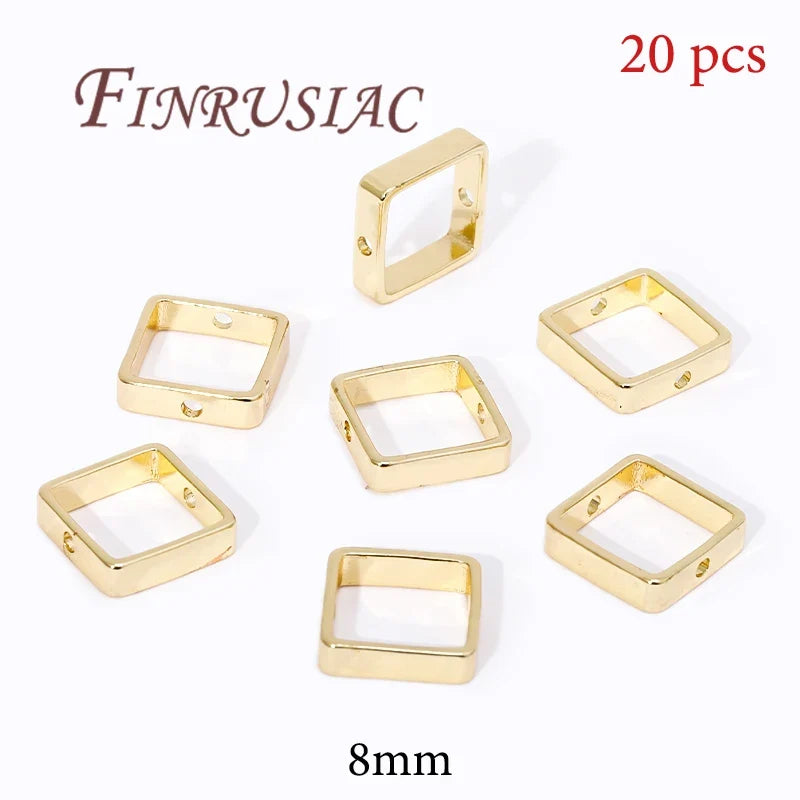 20Pcs 18K Gold Plated Bead Frames | DIY Jewelry Spacers