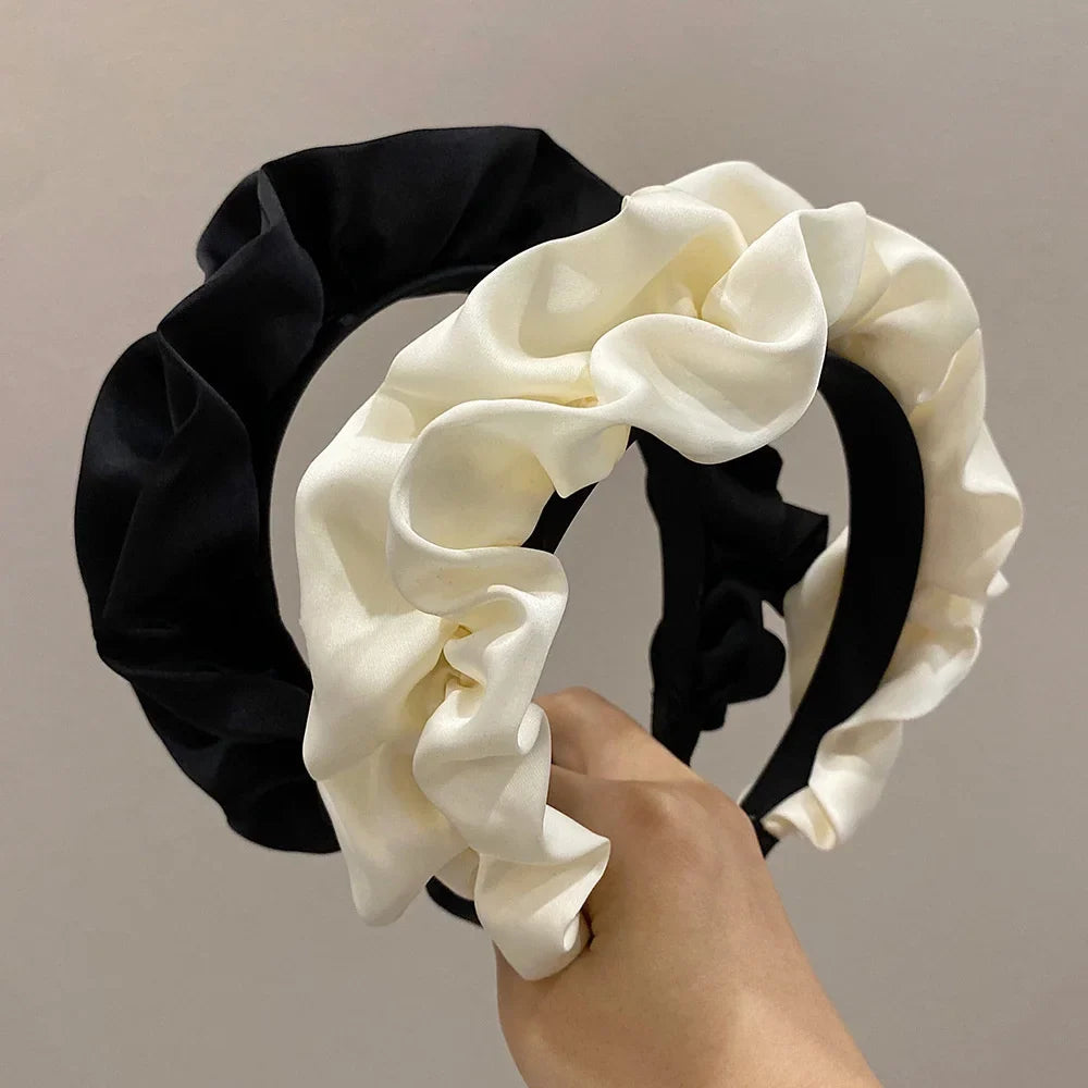 Flower Hair Hoop Headband for Women – Ribbon Hairband