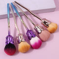 Rose Nail & Makeup Brush Set – Soft Wool Bristles | Nixie