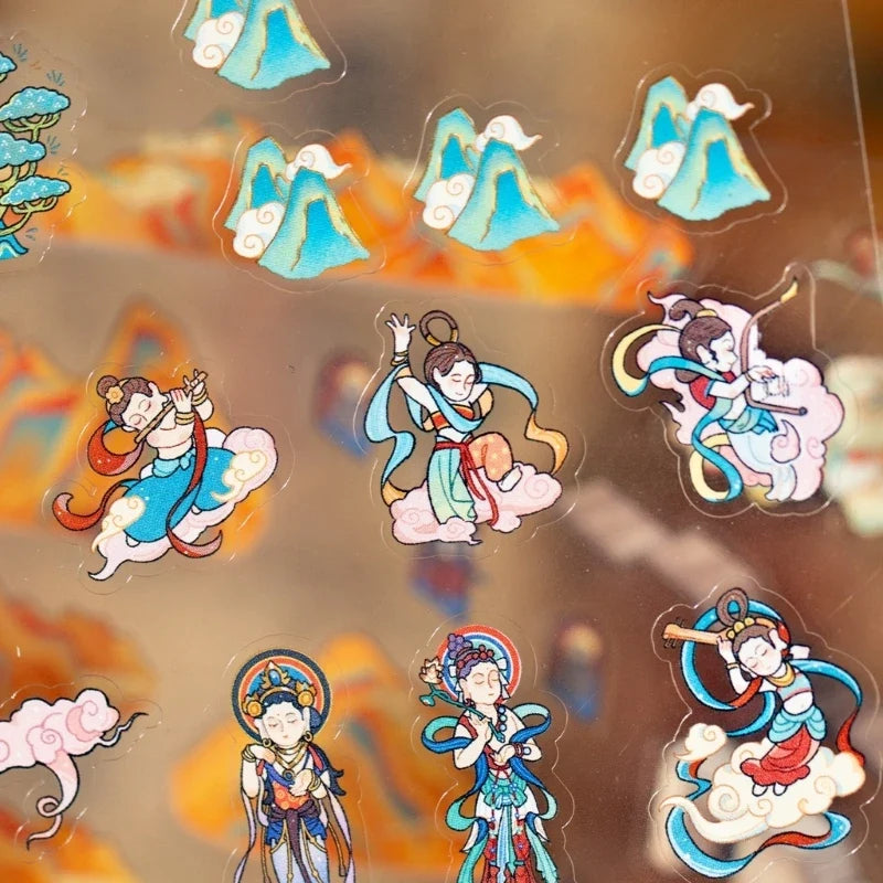 Miniature Scenery PET Stickers – Ancient City Scrapbooking Set