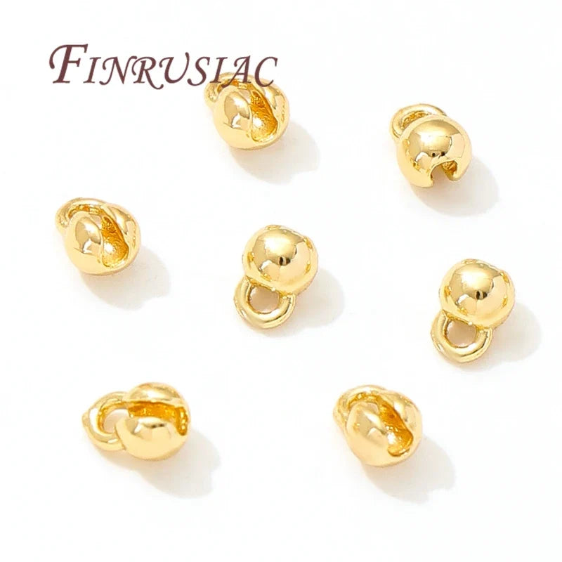18K Gold Plated Crimp Bead End Caps – DIY Jewelry Findings