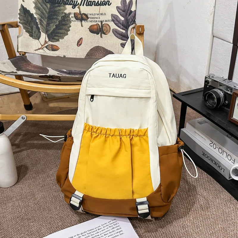 Nixie Color-Block Nylon Backpack | Travel & College Bag