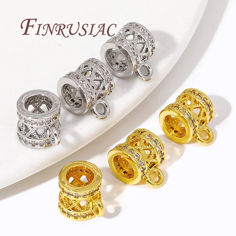 18K Gold Plated Zircon Pendant Bail Connectors | DIY Jewelry