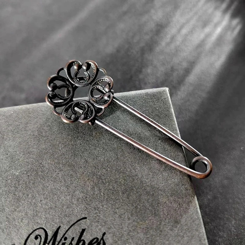Retro Large Metal Safety Pins for Clothing – Zinc Alloy