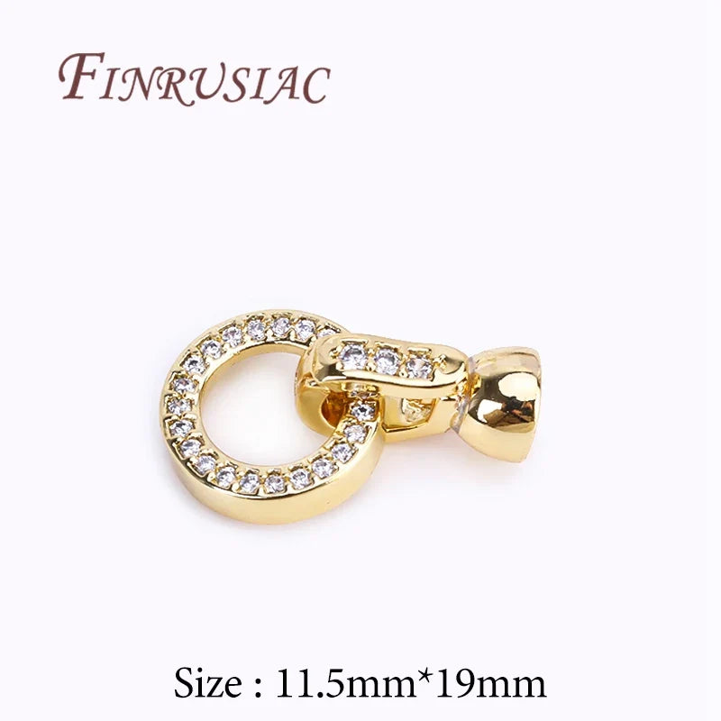 18K Gold Plated Zircon Clasp Connectors – DIY Jewelry Making