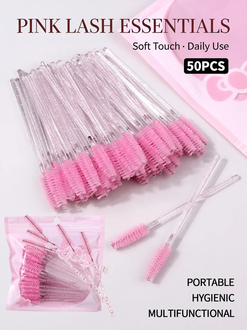 Crystal Handle Spoolie Wands – Lash & Eyebrow Brushes