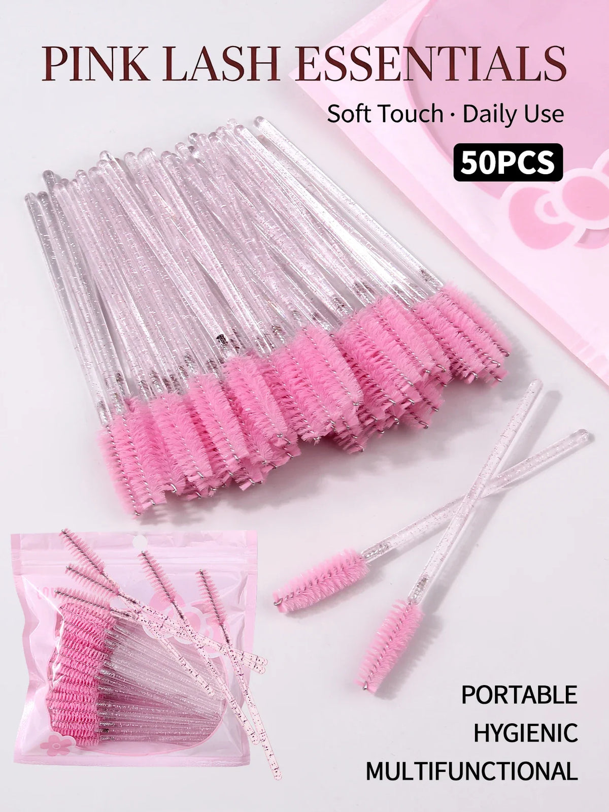 Crystal Handle Spoolie Wands – Lash & Eyebrow Brushes