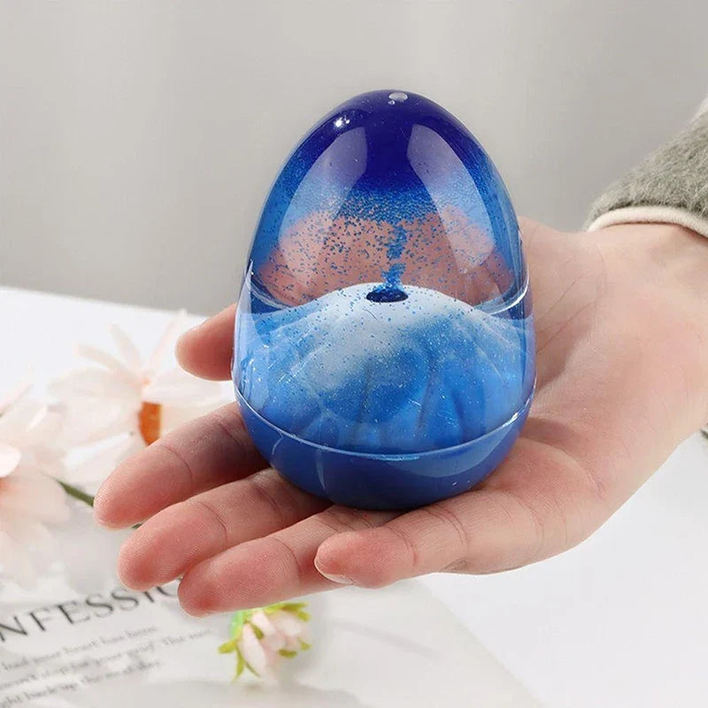 Volcanic Eruption Acrylic Liquid Hourglass Timer Ornament