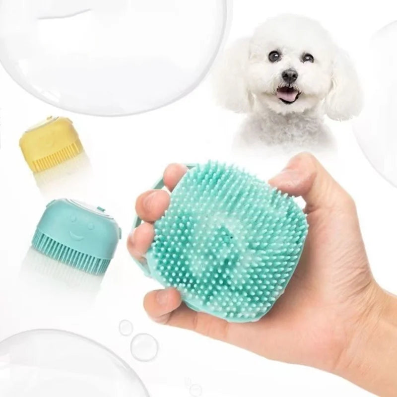 Silicone Pet Bath Massage Glove – Dog & Cat Grooming Brush