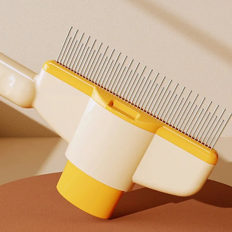 Self-Cleaning Dog & Cat Grooming Comb | One-Button Pet Brush
