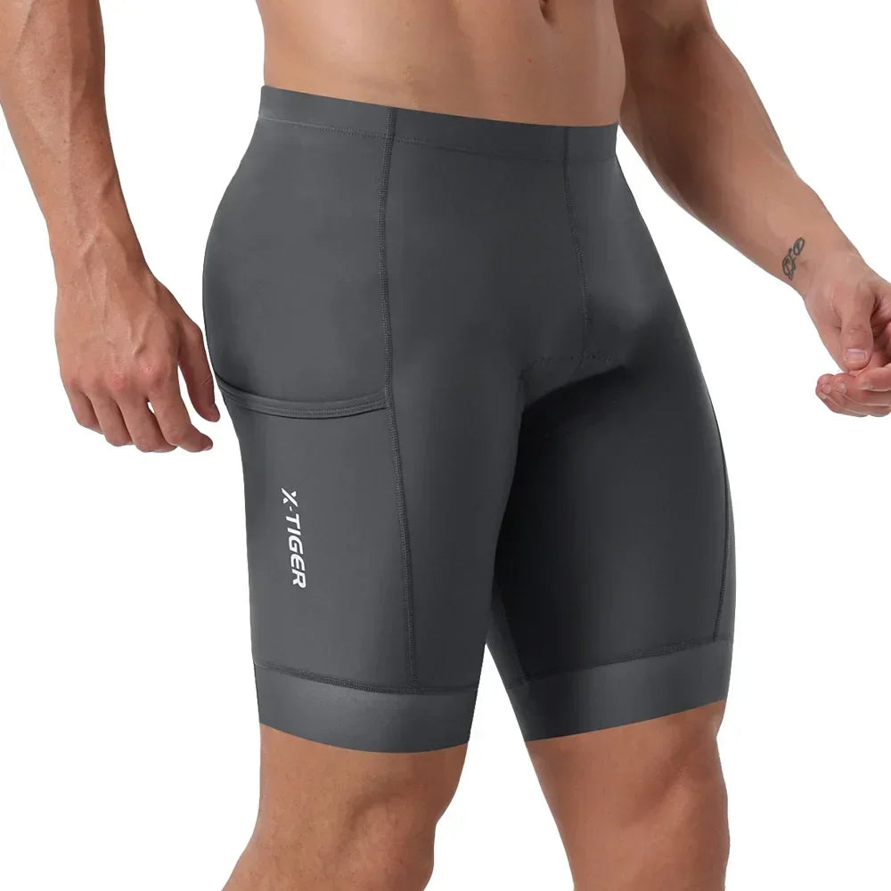 X-TIGER Men's 6D Gel Padded MTB Cycling Shorts | Quick Dry