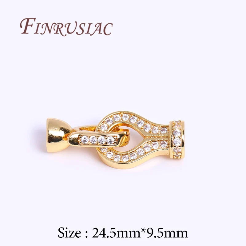 18K Gold Plated Zircon Clasp Connectors – DIY Jewelry Making