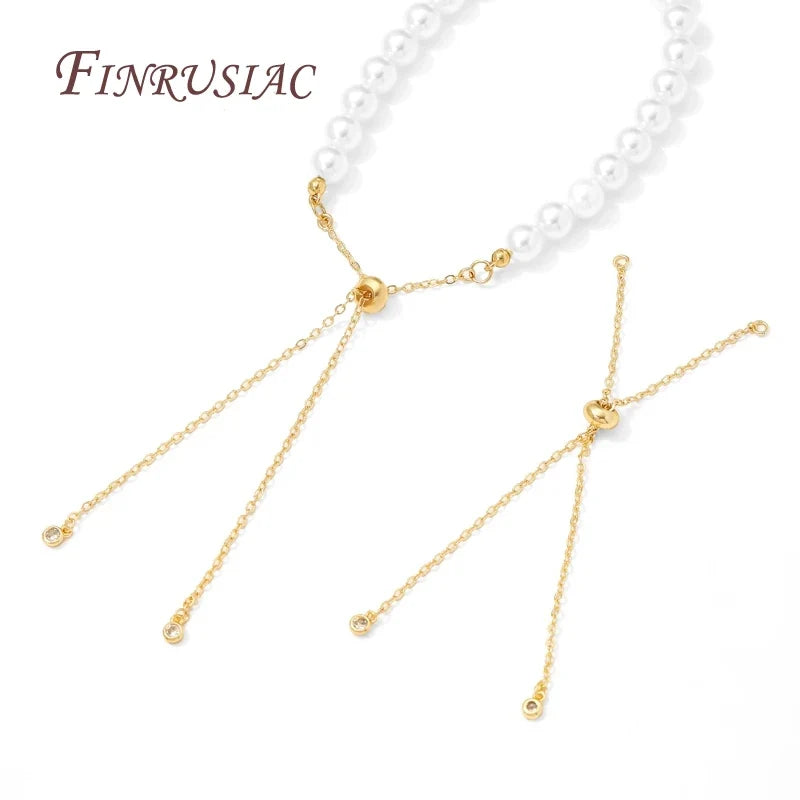 18K Gold Plated Sliding Adjustable Bracelet Chain | DIY Jewelry