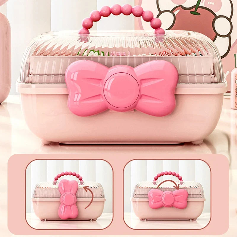 Multi-Layer Hair Accessories Organizer Box for Girls