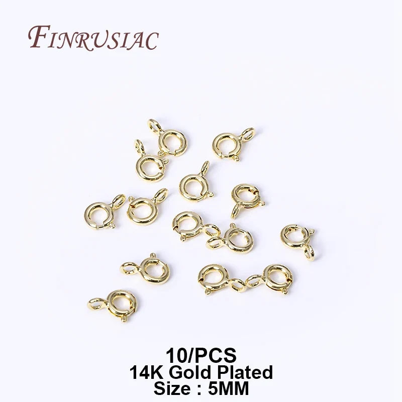 14K/18K Gold Plated Crimp Beads & Clasp Connectors | DIY Jewelry