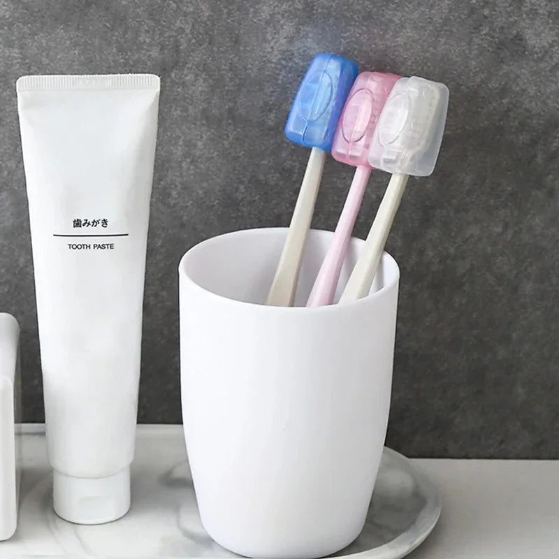 Portable Toothbrush Head Covers 10 Pcs – Dustproof Travel Case