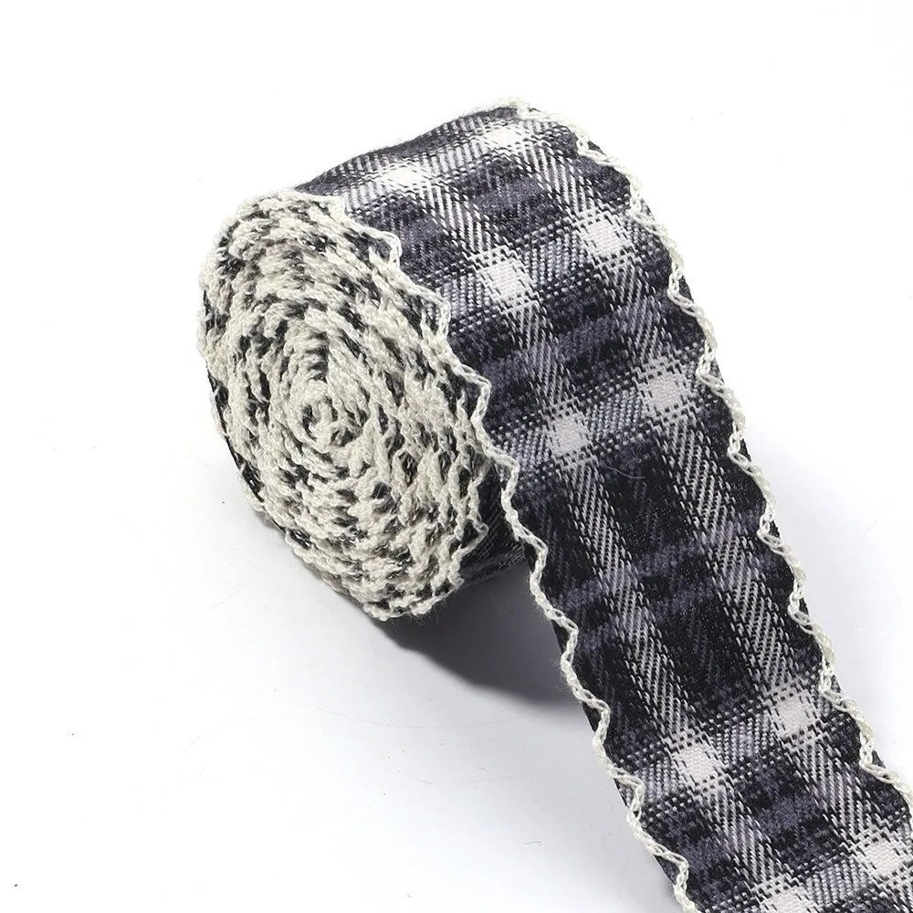 Plaid Wavy Edge Ribbon – British Style DIY Sewing & Gift Wrap