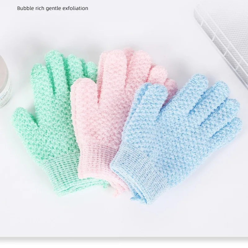 Nixie Double-Sided Nylon Exfoliating Bath Gloves – All Skin Types