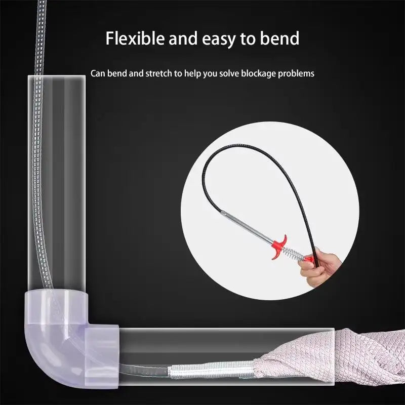 Flexible Alloy Drain Unclogger Tool – Car & Pipe Cleaner