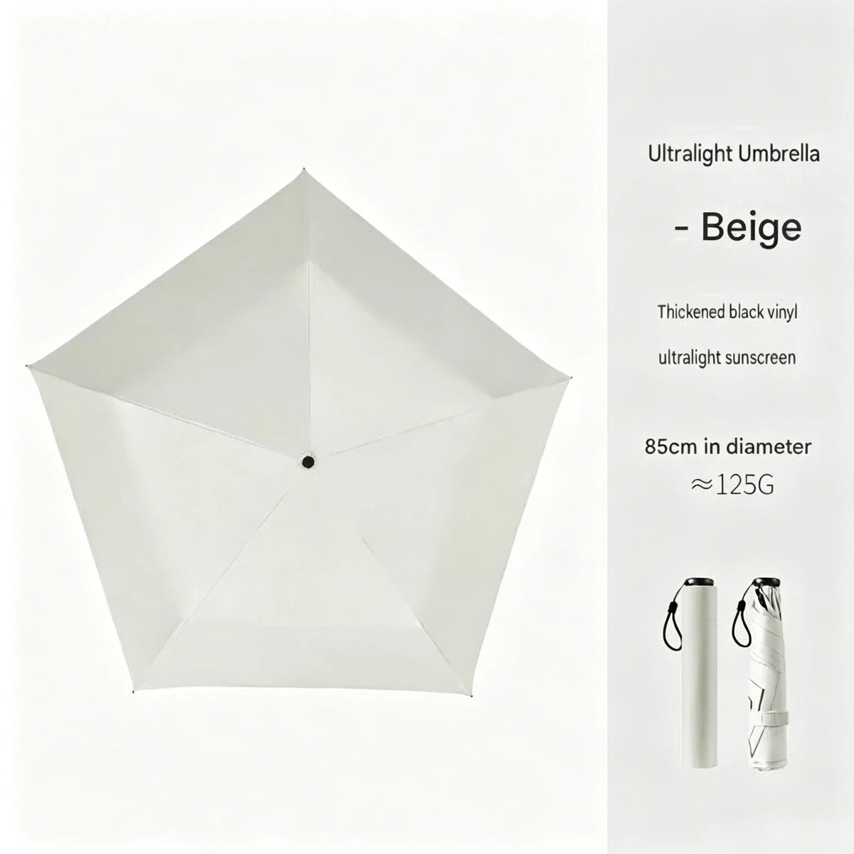 2-in-1 UV Block Pocket Pencil Umbrella | Compact Folding Travel
