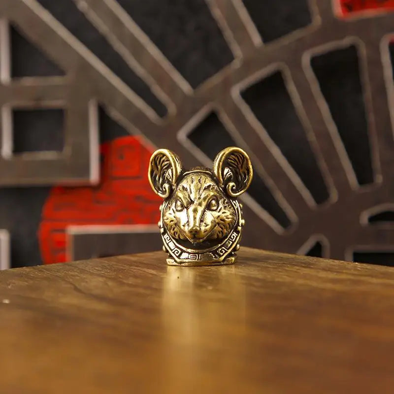Brass Chinese Zodiac Animal Head Figurine | Vintage Collectible