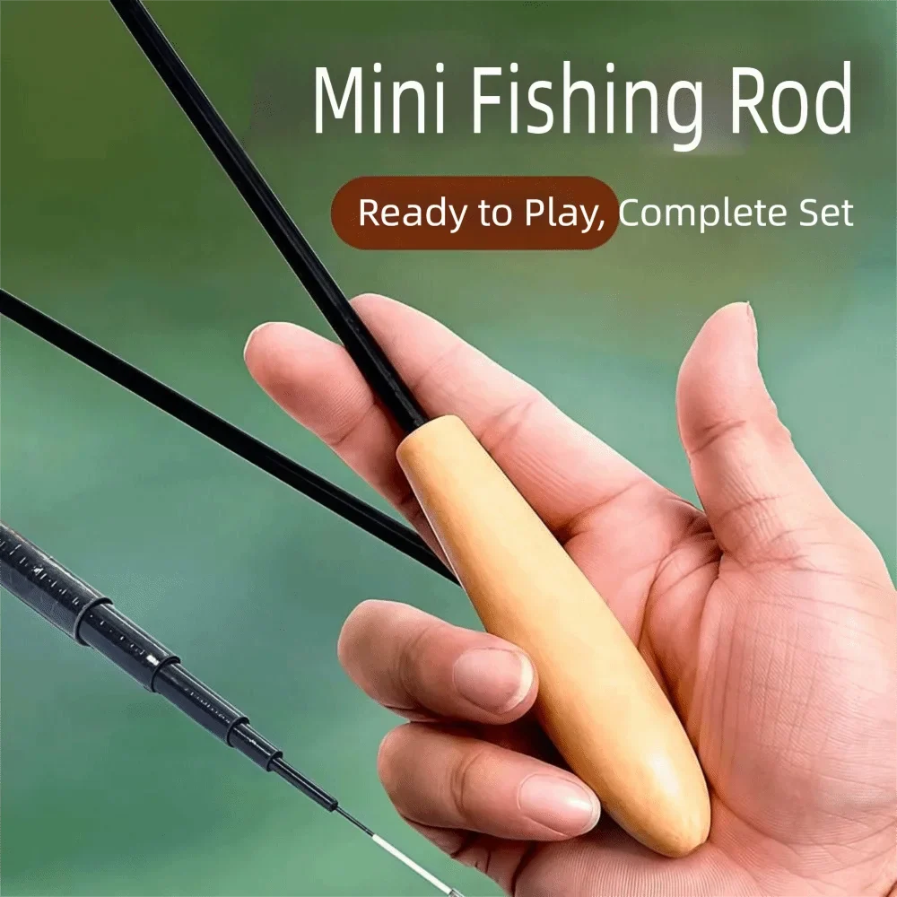 Portable Retractable Fishing Rod 1.2m/2.1m – Beginner Spinning