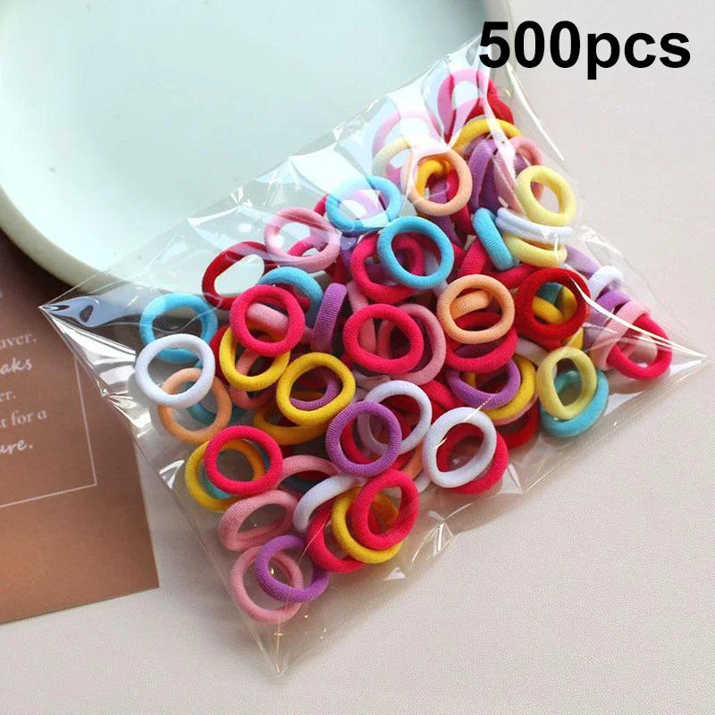 200PCS Colorful Nylon Elastic Hair Ties for Girls | Ponytail Bands