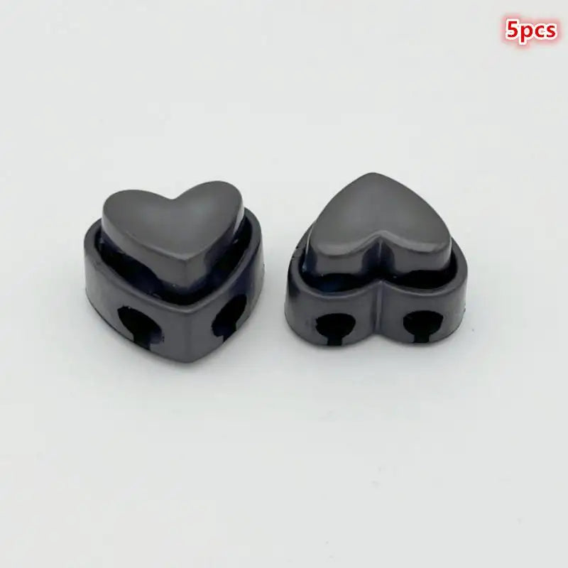 5pcs Heart-Shaped Cord Locks Spring Toggle Stoppers – 5 Pack