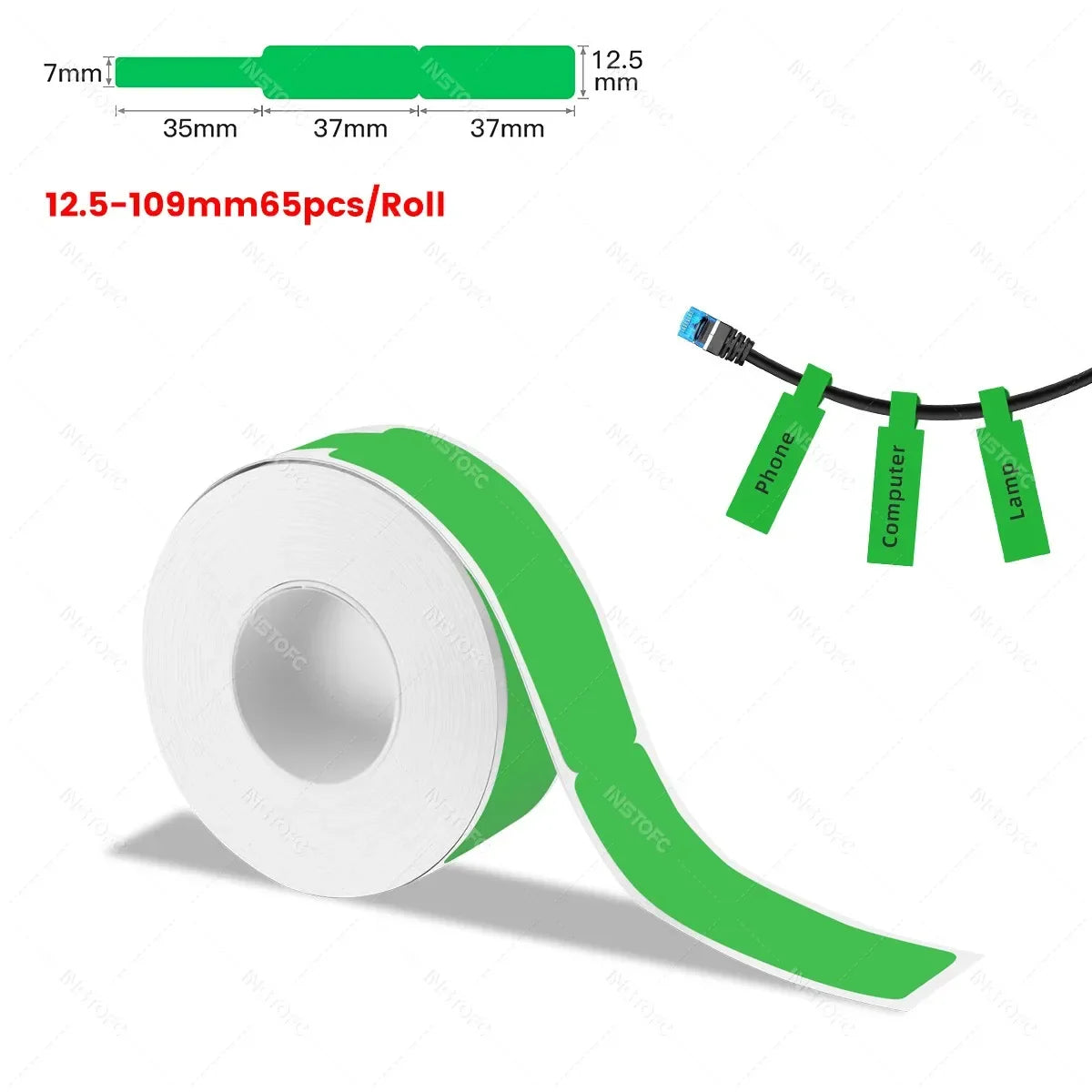 Thermal Label Tape 12–15mm Roll for Marklife P11 P12 DELI Q2 D30