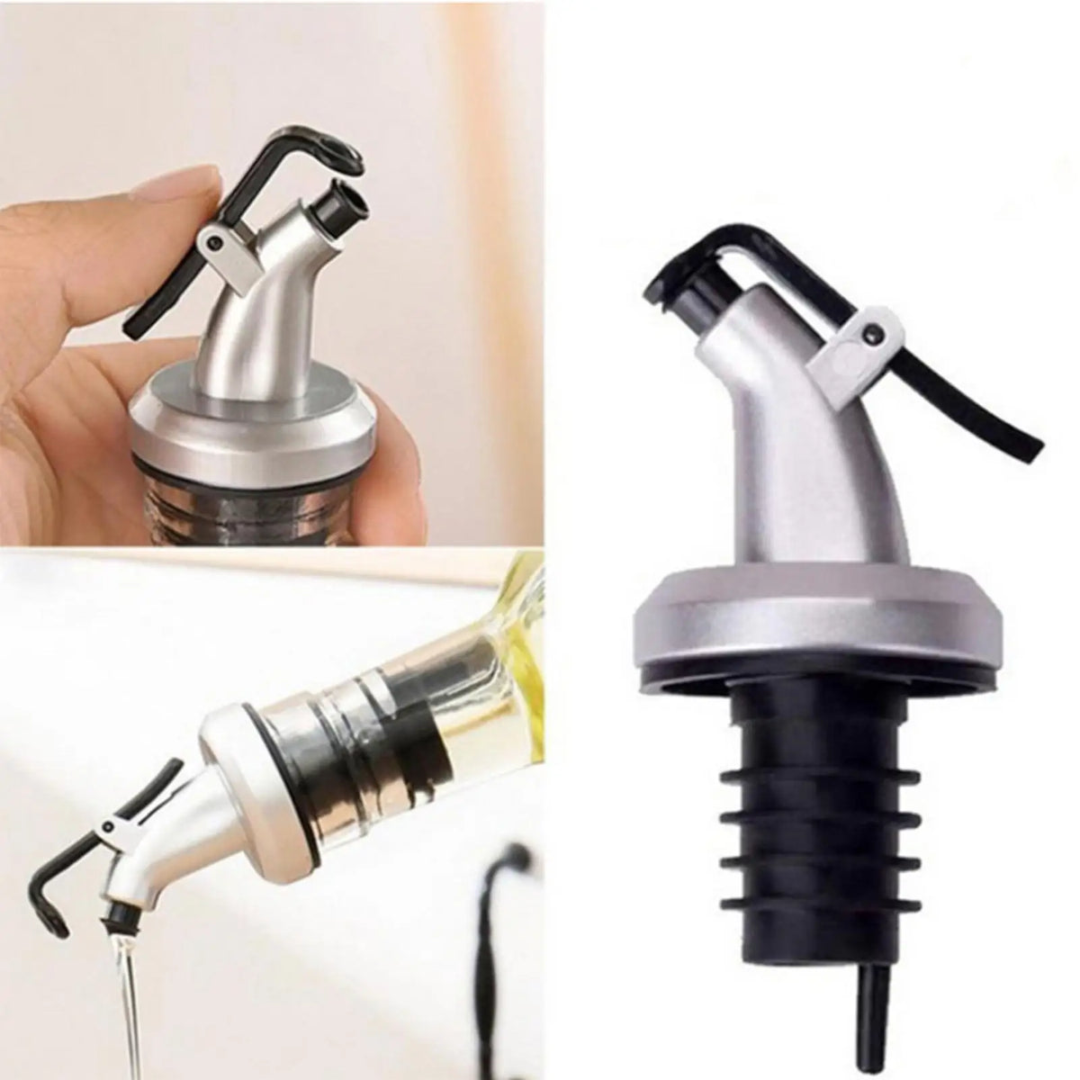 Olive Oil Pourer Spout – Press-Type Bottle Dispenser Cap