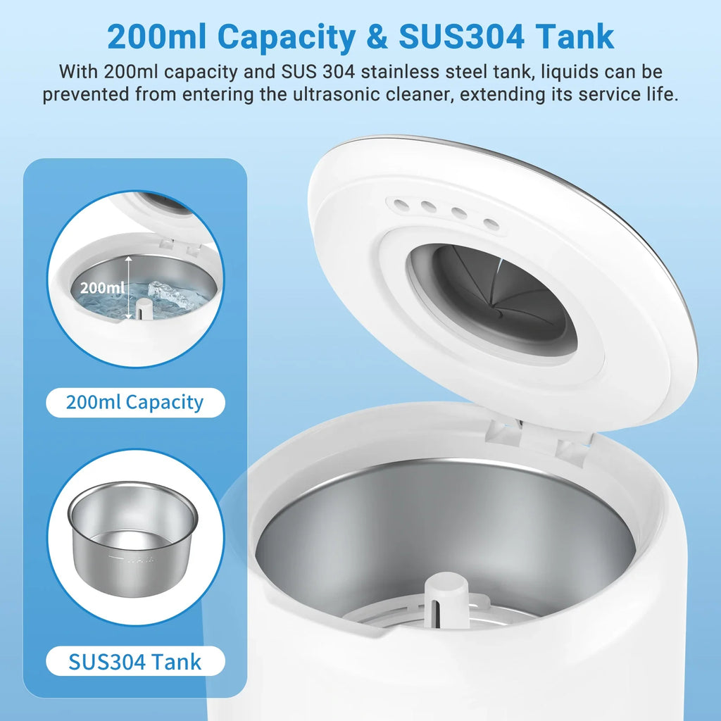 Ultrasonic Denture & Retainer Cleaner 45kHz | Portable
