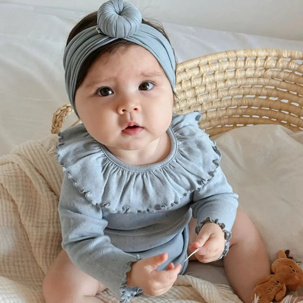 Pure Cotton Baby Girl Bodysuit – Seamless Breathable Summer