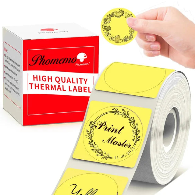 Phomemo M200 Color Labels 40x30mm 3 Rolls 690 Labels Pink/Khaki/Blue