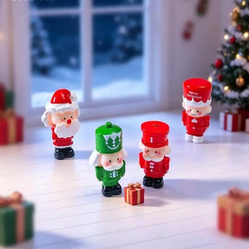 Mini Christmas Elf Figurines Set of 4 – Resin Fairy Garden Decor