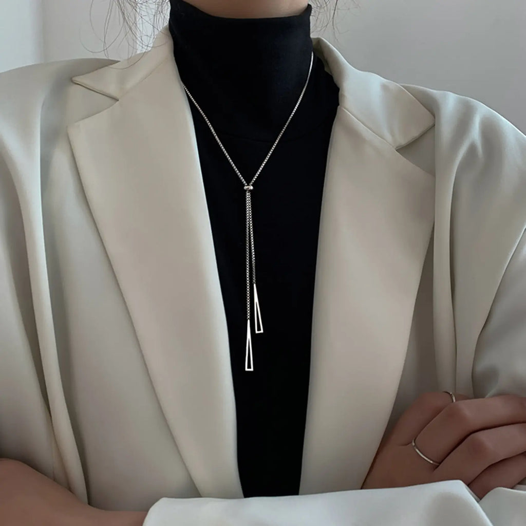 Women's Hip Hop Tassel Necklace – Adjustable Zinc Alloy