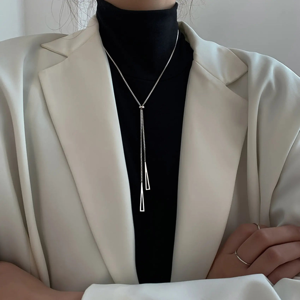 Women's Hip Hop Tassel Necklace – Adjustable Zinc Alloy