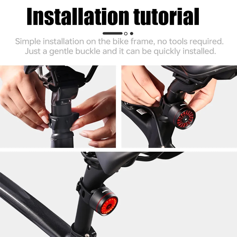 X-TIGER Vortex Bike Tail Light | USB Rechargeable, IP65, 5 Modes