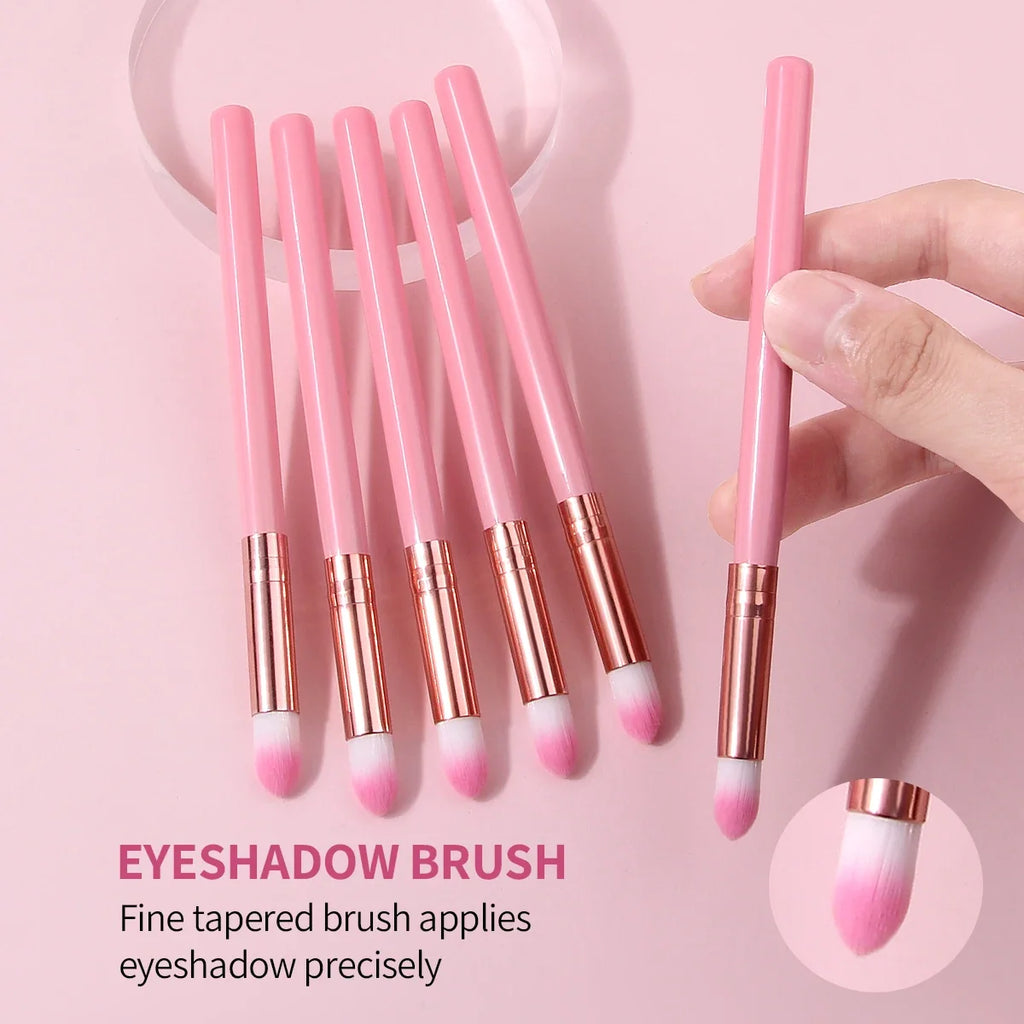 6-Piece Bullet Head Makeup Brush Set | Eye & Face Tools
