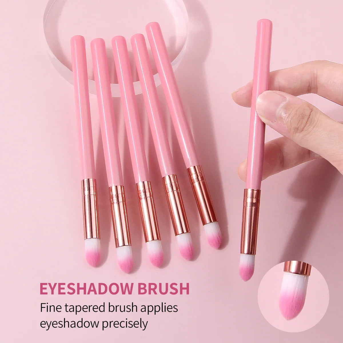 6-Piece Bullet Head Makeup Brush Set | Eye & Face Tools