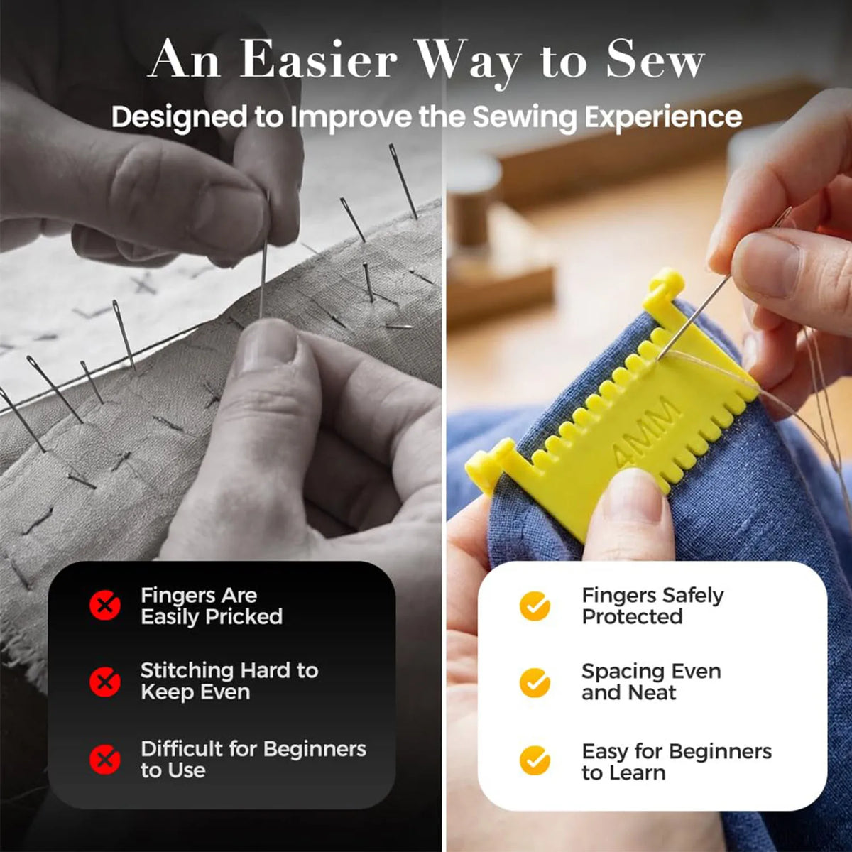 Quilting Sewing Gauge Tool – Hemming, Seam & Edge Stitching