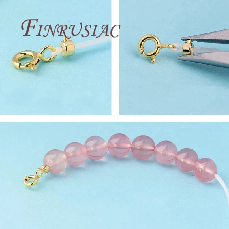 18K Gold Plated Crimp End Beads | DIY Jewelry Findings 10/20 Pcs