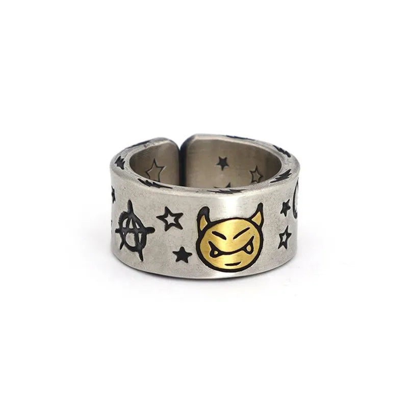 Vintage Punk Dragon Snake Tiger Adjustable Ring | Unisex