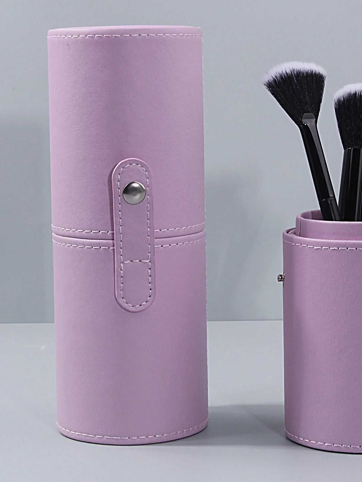 PU Leather Makeup Brush Holder – Large Capacity Organizer