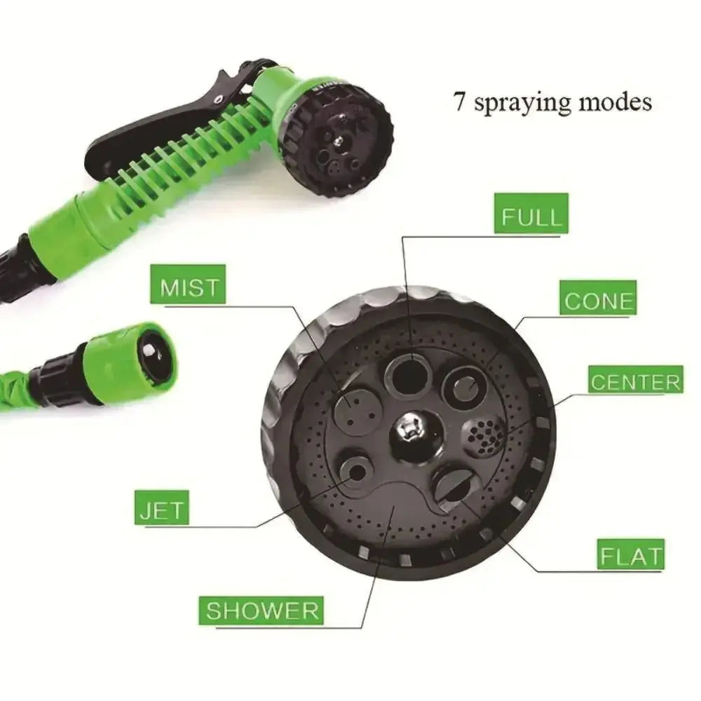 Expandable Garden Hose 25–125FT | 7-Pattern Spray Nozzle